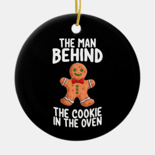De man achter de cookie in de oven kerst Pr Keramisch Ornament