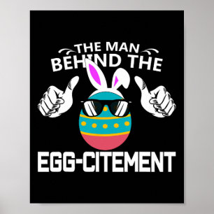 De Man Achter De Ei-citatie Pasen Zwangerschap Poster
