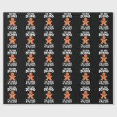 De man achter de koek in de oven kerst Pr Cadeaupapier (Vlak)