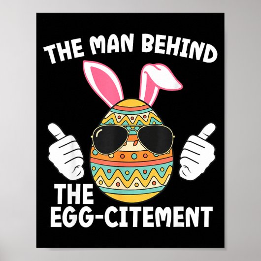 De man achter het Ei-citement Pasen Papa Poster (Voorkant)