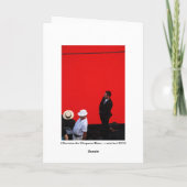 De man au Chapeau Blanc Greeting Card Kaart (Achterkant)