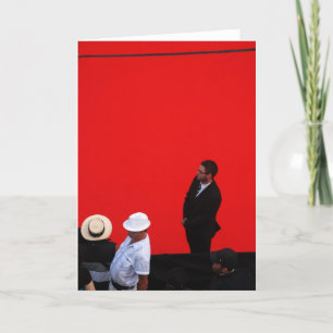 De man au Chapeau Blanc Greeting Card Kaart