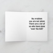 DE MAN BOVEN DE HEUVEL DIE VRAAGT "ONTHOUD WANNEER KAART (Binnen)