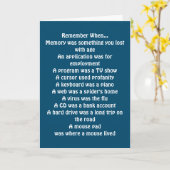 DE MAN BOVEN DE HEUVEL DIE VRAAGT "ONTHOUD WANNEER KAART (Gele Bloem)