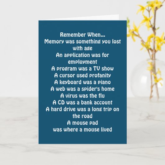 DE MAN BOVEN DE HEUVEL DIE VRAAGT "ONTHOUD WANNEER KAART (Gele Bloem)