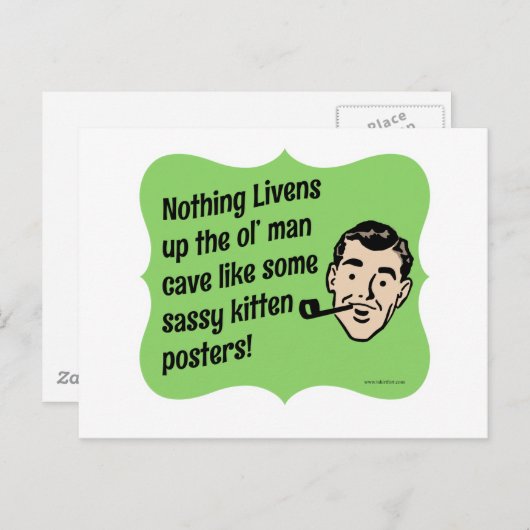 De Man Cave Snarky Guy decorteren Briefkaart (Voorkant / Achterkant)