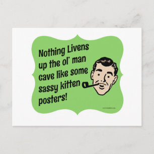 De Man Cave Snarky Guy decorteren Briefkaart