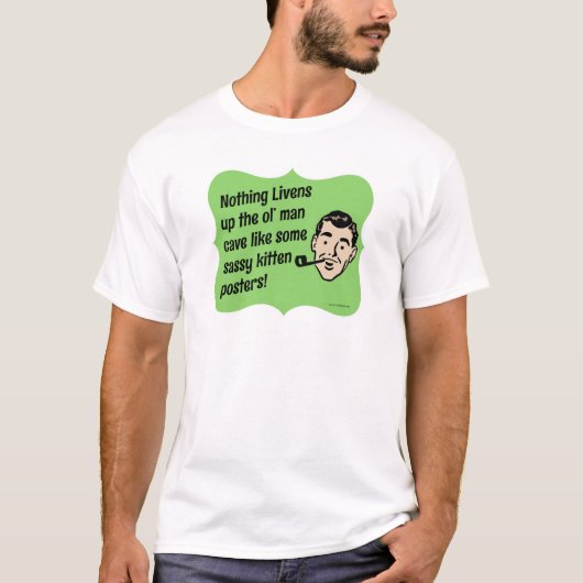 De Man Cave Snarky Guy decorteren T-shirt (Voorkant)