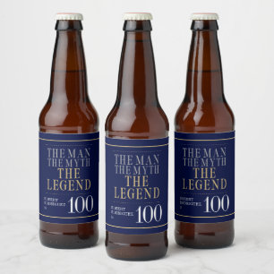 De Man De Mythe De Legende 100ste Verjaardag Bier Etiket