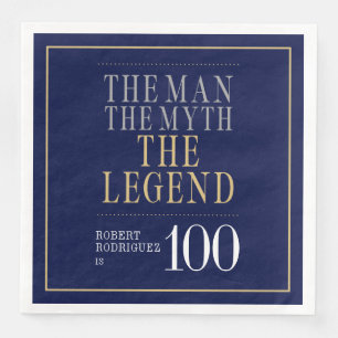 De Man De Mythe De Legende 100ste Verjaardag Servet