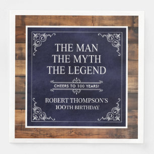 De Man De Mythe De Legende 100ste Verjaardag Servet
