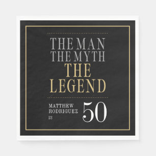 De Man De Mythe De Legende 50ste Verjaardag Servet