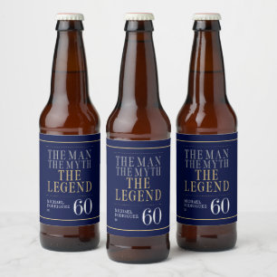 De Man De Mythe De Legende 60ste Verjaardag Bier Etiket