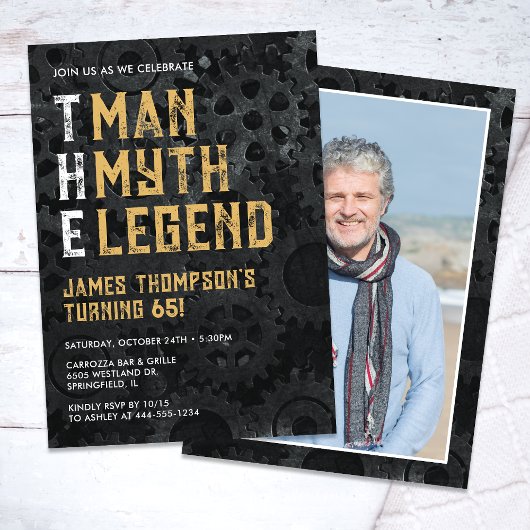 De Man De Mythe De Legende 65ste Foto Verjaardag Kaart