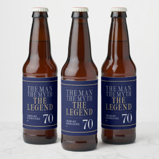 De Man De Mythe De Legende 70ste Verjaardag Bier Etiket