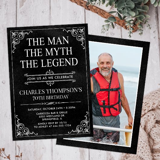 De Man De Mythe De Legende 70ste Verjaardag Kaart