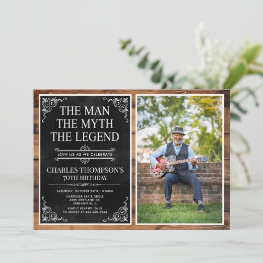 De Man De Mythe De Legende 70ste Verjaardag Kaart (Staand voorkant)