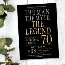 De Man De Mythe De Legende 70ste Verjaardagsfeestj
