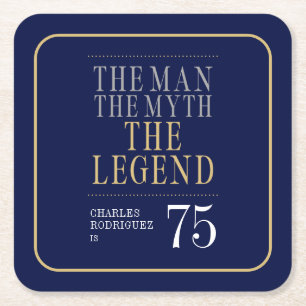 De Man De Mythe De Legende 75ste Verjaardag Kartonnen Onderzetters