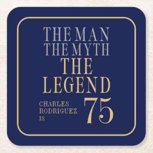 De Man De Mythe De Legende 75ste Verjaardag Kartonnen Onderzetters