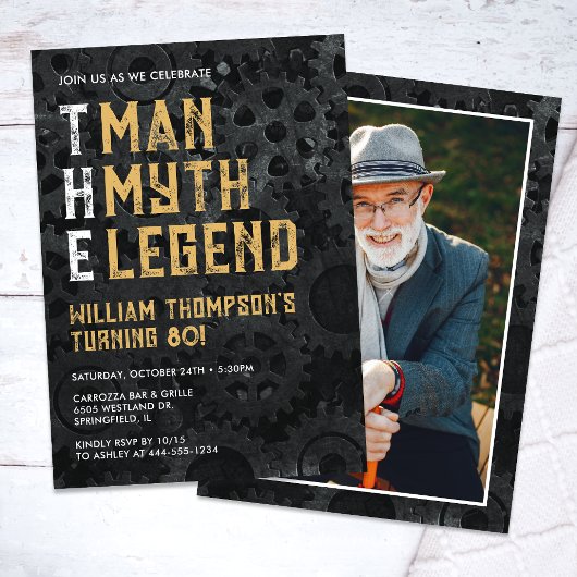 De Man De Mythe De Legende 80ste Foto Verjaardag Kaart