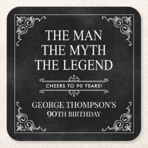 De Man De Mythe De Legende 85e Verjaardag Kartonnen Onderzetters