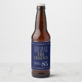 De Man De Mythe De Legende 85ste Verjaardag Bier Etiket (Voorkant)