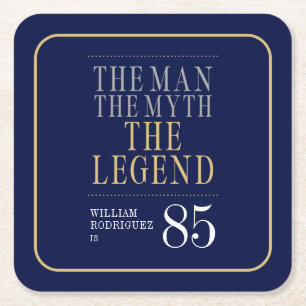 De Man De Mythe De Legende 85ste Verjaardag Kartonnen Onderzetters