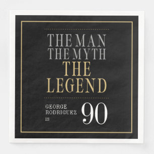 De Man De Mythe De Legende 90ste Verjaardag Servet