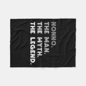 De Man De Mythe De Legende Cool Nonno Fleece Deken (Voorkant (Horizontaal))