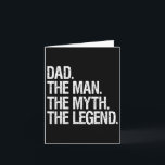 De Man De Mythe De Legende Funny Fathers Cadeau  Kaart<br><div class="desc">De Man De Mythe De Legende Funny Fathers Cadeau</div>