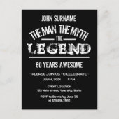 De Man De Mythe De Legende Geweldige Verjaardag  Briefkaart (Voorkant)