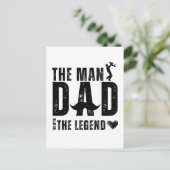 De Man De Mythe De Legende PAPA Cool Vaderdag Briefkaart (Staand voorkant)