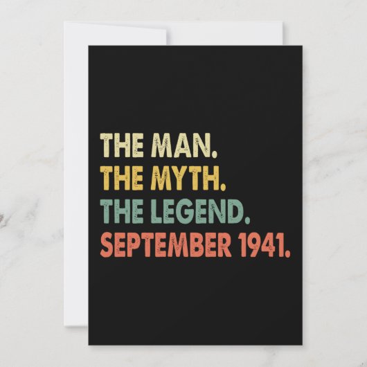 De Man De Mythe De Legende September 1941 Kaart (Voorkant)