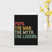 De man de mythe de legende vadersdag cadeau opa kaart (Gele Bloem)