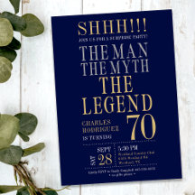 De Man De Mythe De Legende Verjaardag Surprise 70