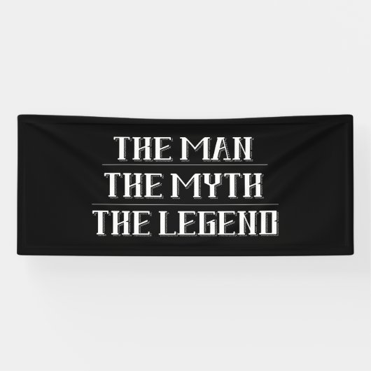 De Man, De Mythe, De Legende Verjaardagsbanner Spandoek (Horizontaal)