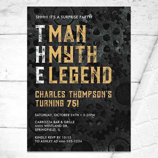 De Man De Mythe De Legende Verrassende 75e Verjaar Kaart