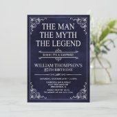 De Man De Mythe De Legende Verrassende 85e Verjaar Kaart (Staand voorkant)