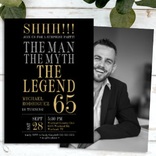 De Man De Mythe De Legende Verrassings 65e Verjaar Kaart