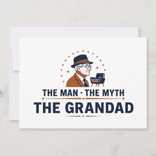De Man De Mythe De Opa Bedankkaart (Voorkant)