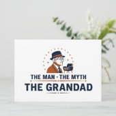 De Man De Mythe De Opa Bedankkaart (Staand voorkant)