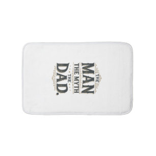 De Man De Mythe De Papa Vintage Typografie T-shirt Badmat