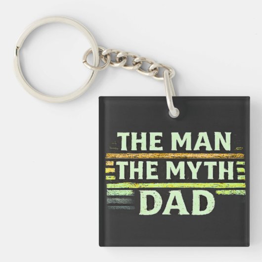 De Man De Mythe Papa Vintage Vaderdag Sleutelhanger (voorkant)