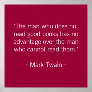 De man die geen goede boeken leest poster
