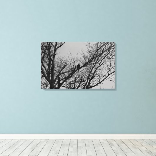 De man die wacht canvas afdruk (Insitu (Houten vloer))