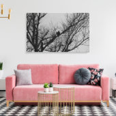 De man die wacht canvas afdruk (Insitu (Woonkamer))