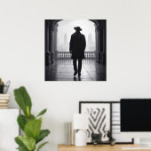 De Man in de Nevel van de Stad Poster (Thuiskantoor)