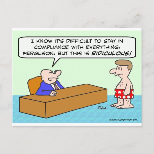 De man in ondergoed voldoet niet meer. briefkaart (Voorkant)