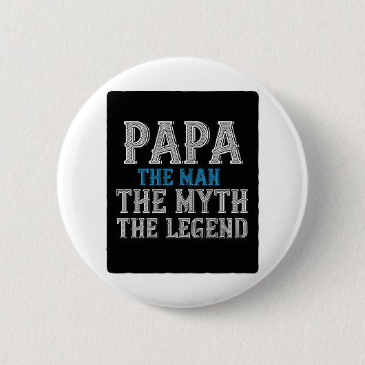 de man is de mythe van de legende ronde button 5,7 cm (Voorkant)